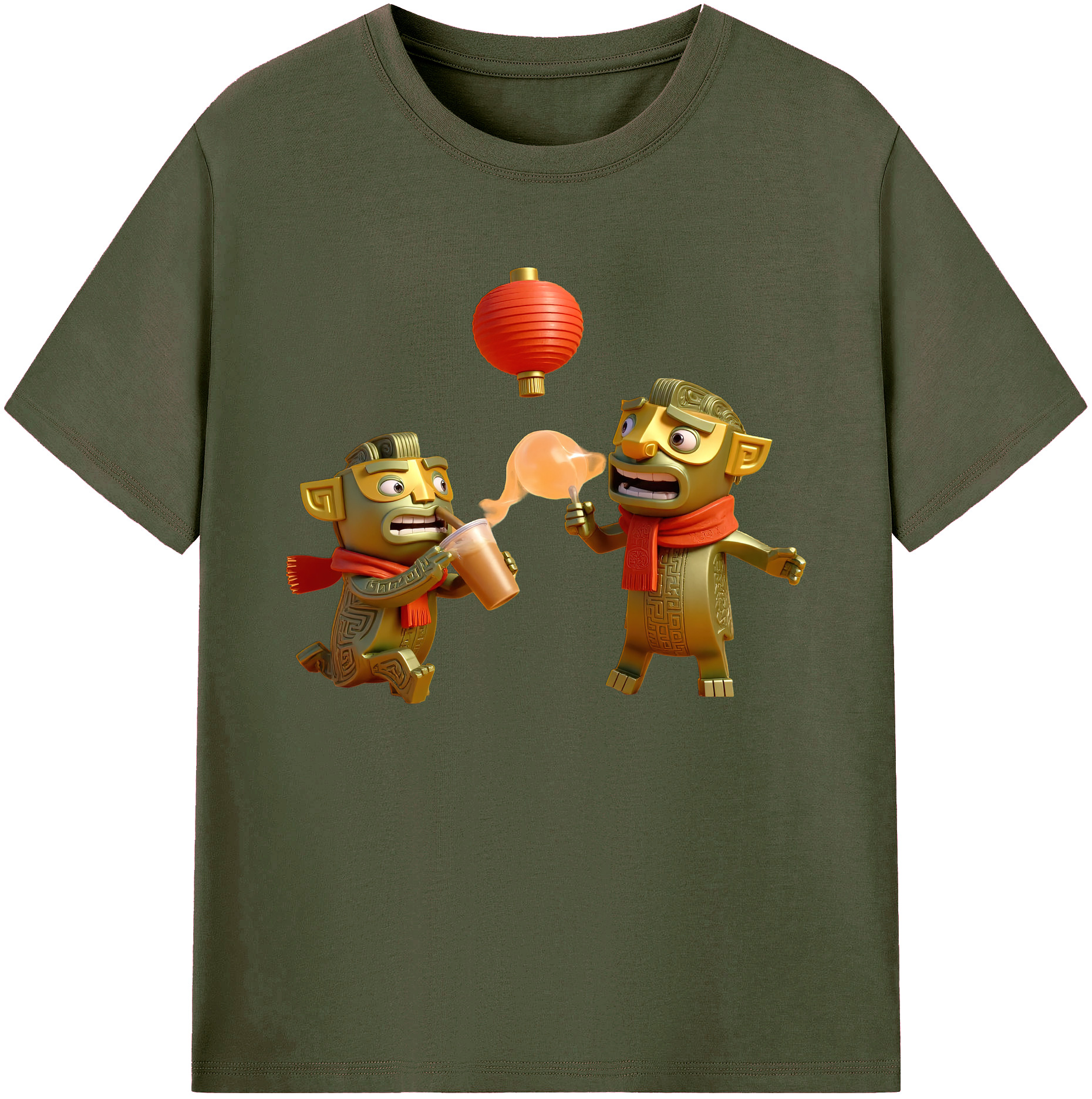（画像用） Ne Zha 2 ナタ 魔童の大暴れ 綿100％ メンズ半袖Tシャツ｜肌触りやわらか＆通気性